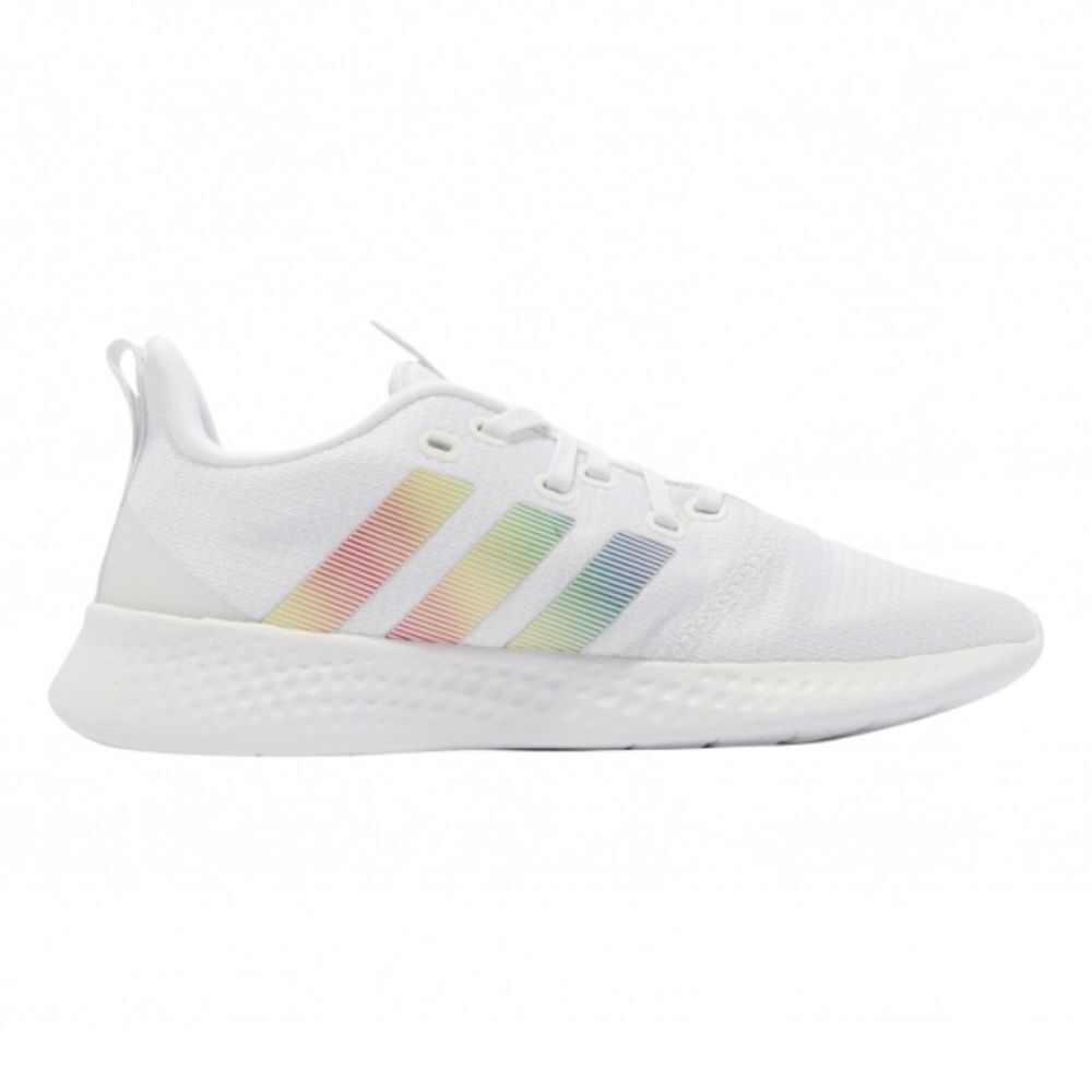 Adidas Puremotion Women’s White Sneakers with Rainbow Stripes Size 9